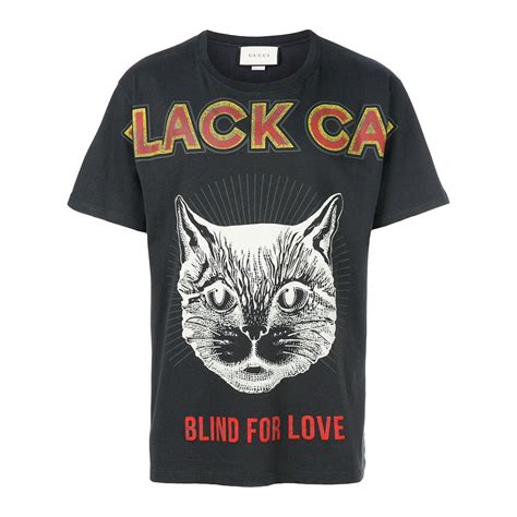 gucci black cat t shirt price